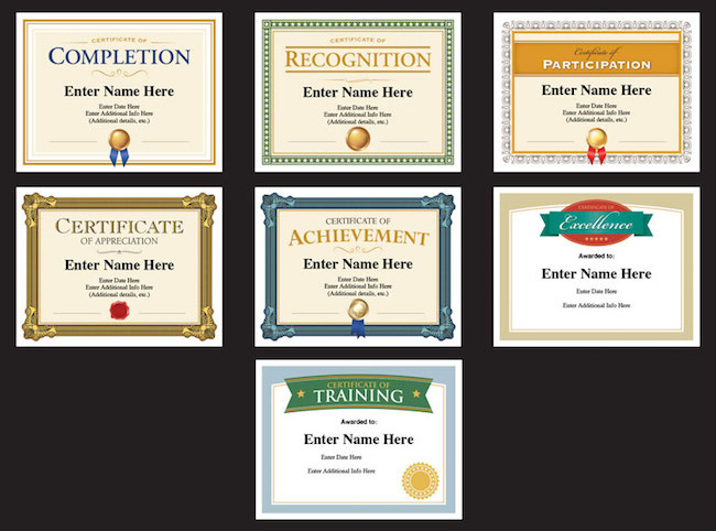 create professional certificate templates